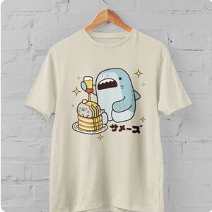 Attic Salt Samezu Shark Sushi Pancakes Graphic T-Shirt In Size Small (Unisex)